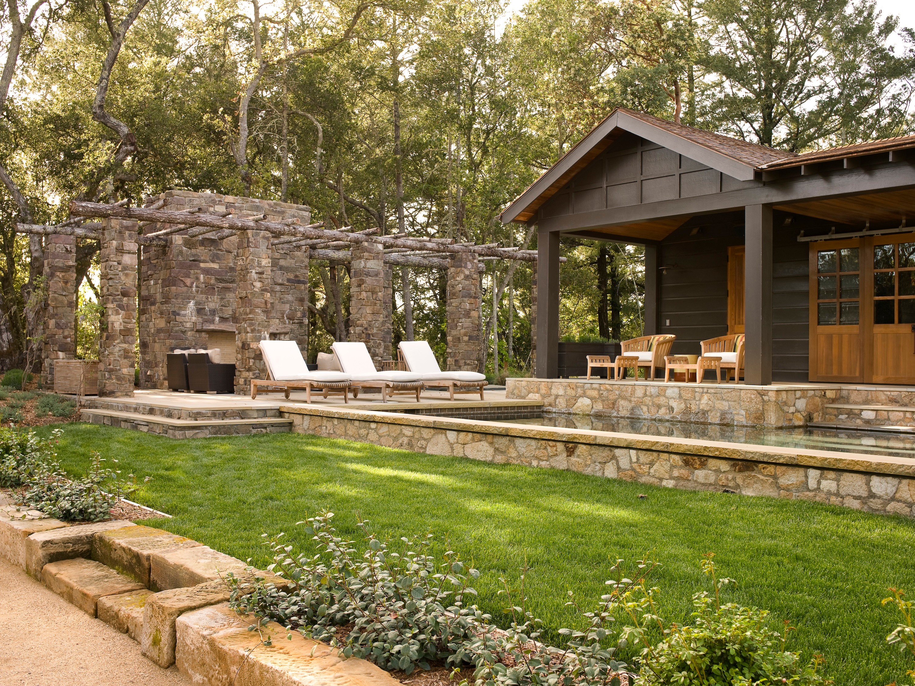 Centric General Contractors Construction and Build California Edwards Residence Exterior Pool Dining