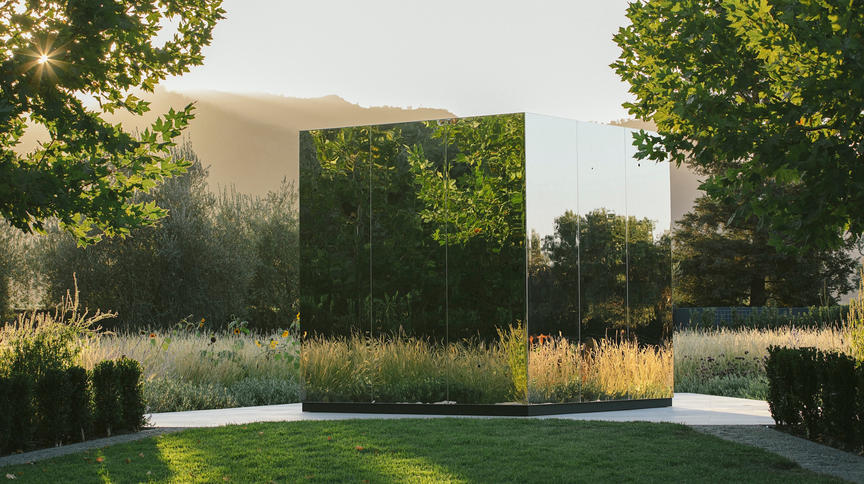 Centric General Contractors Construction and Build California Bella Oaks Garden Art Installation Cube