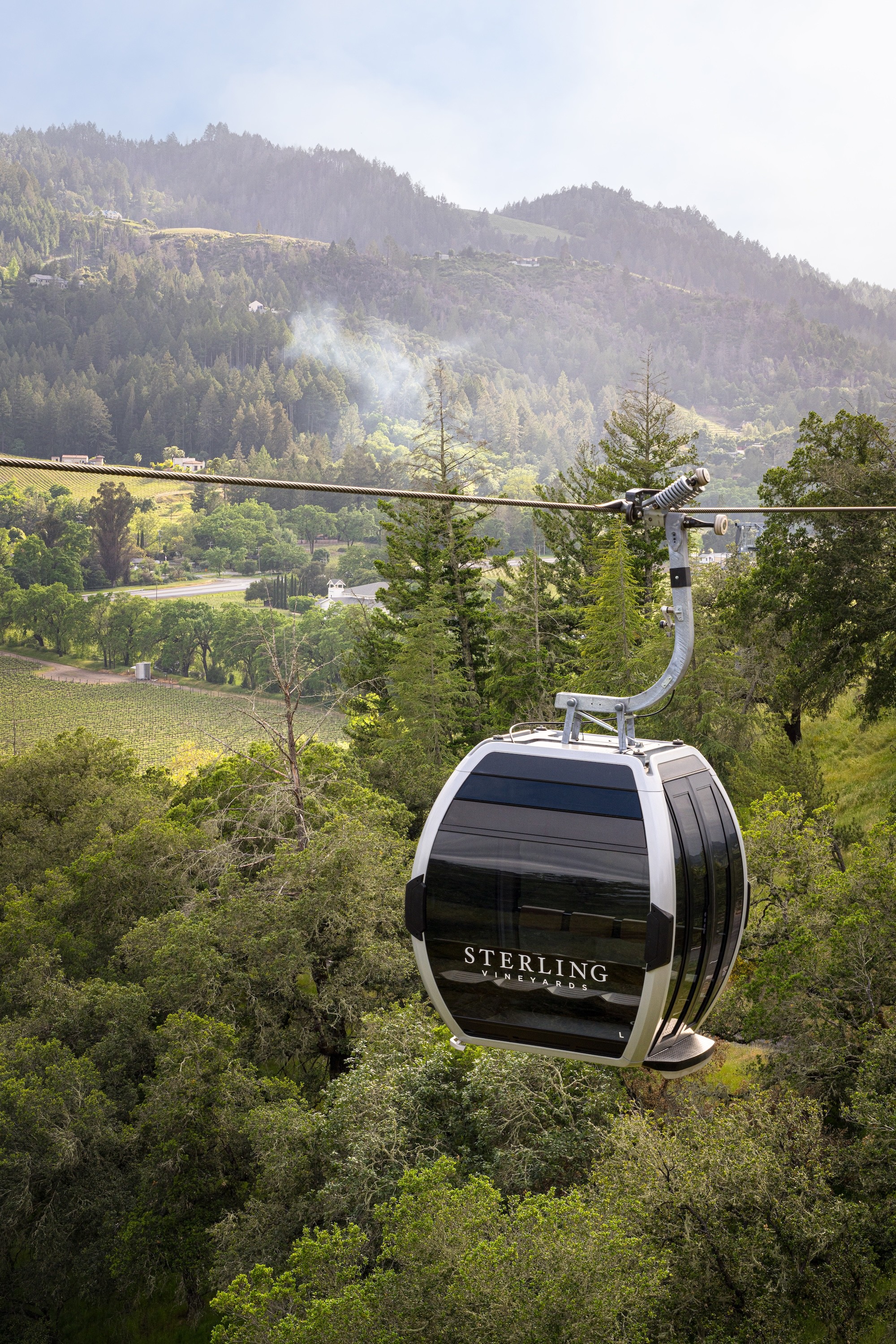 Centric General Contractors Construction and Build California Sterling Vineyards Exterior Cablecar