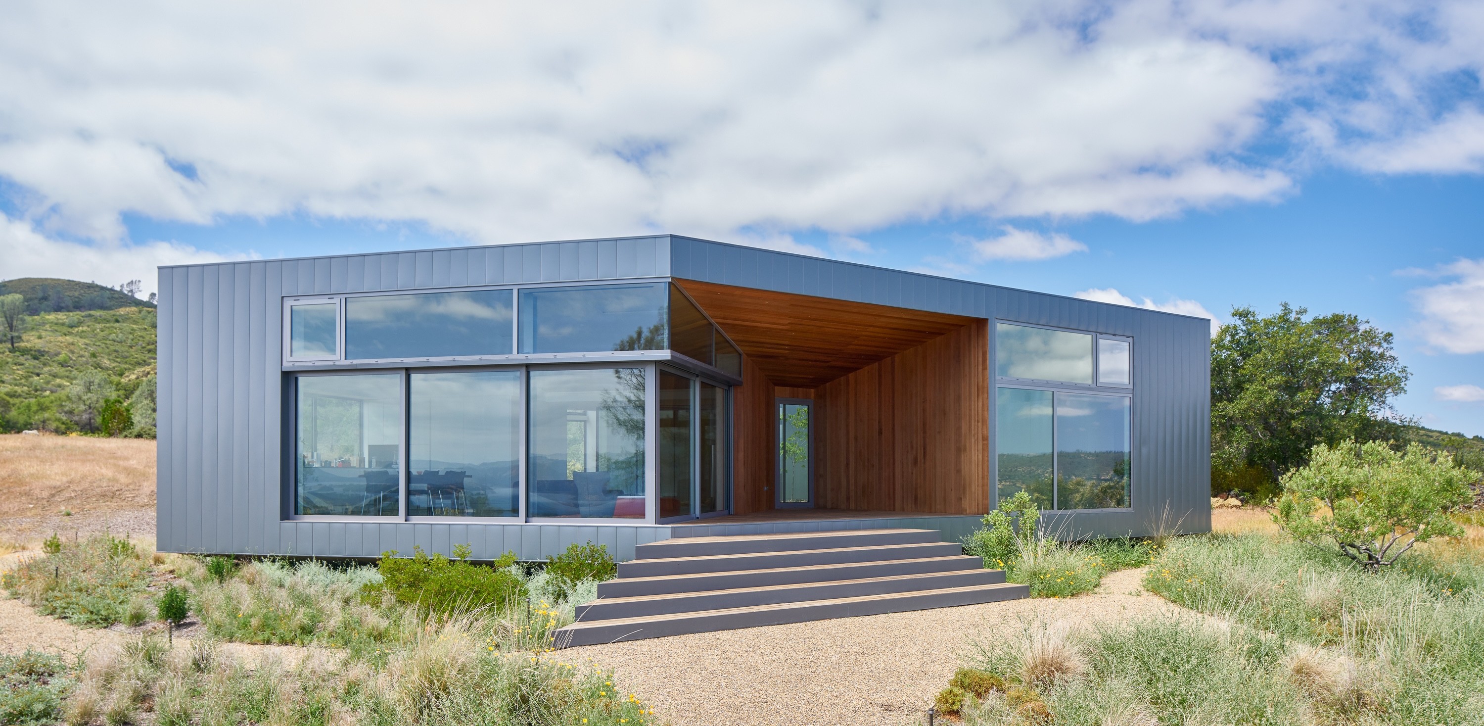 Centric General Contractors Construction and Build California Lake Berryessa Exterior Entrypath Leftside