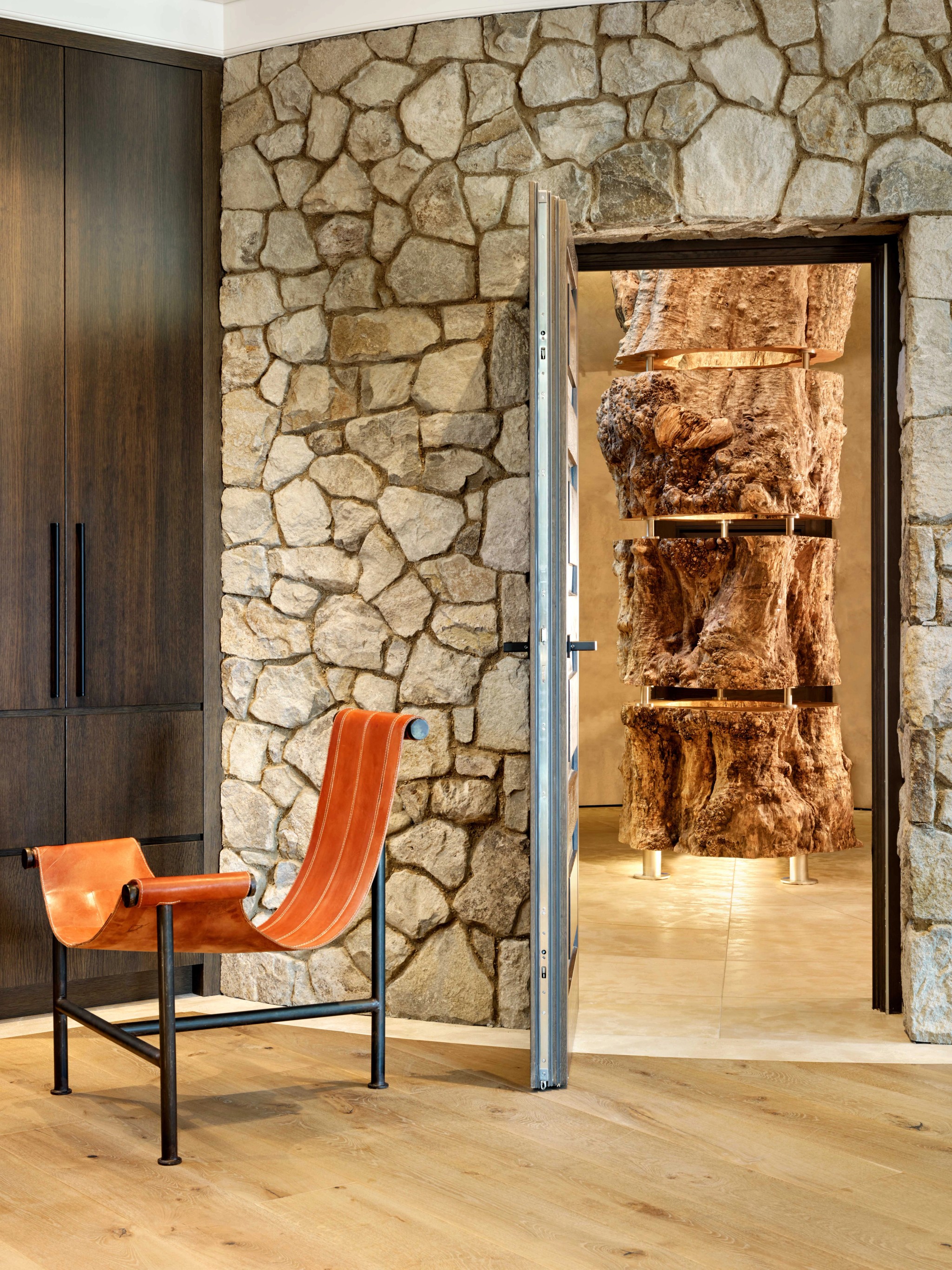 Centric General Contractors Construction and Build California Meadowood Estate Spiral Staircase Landing