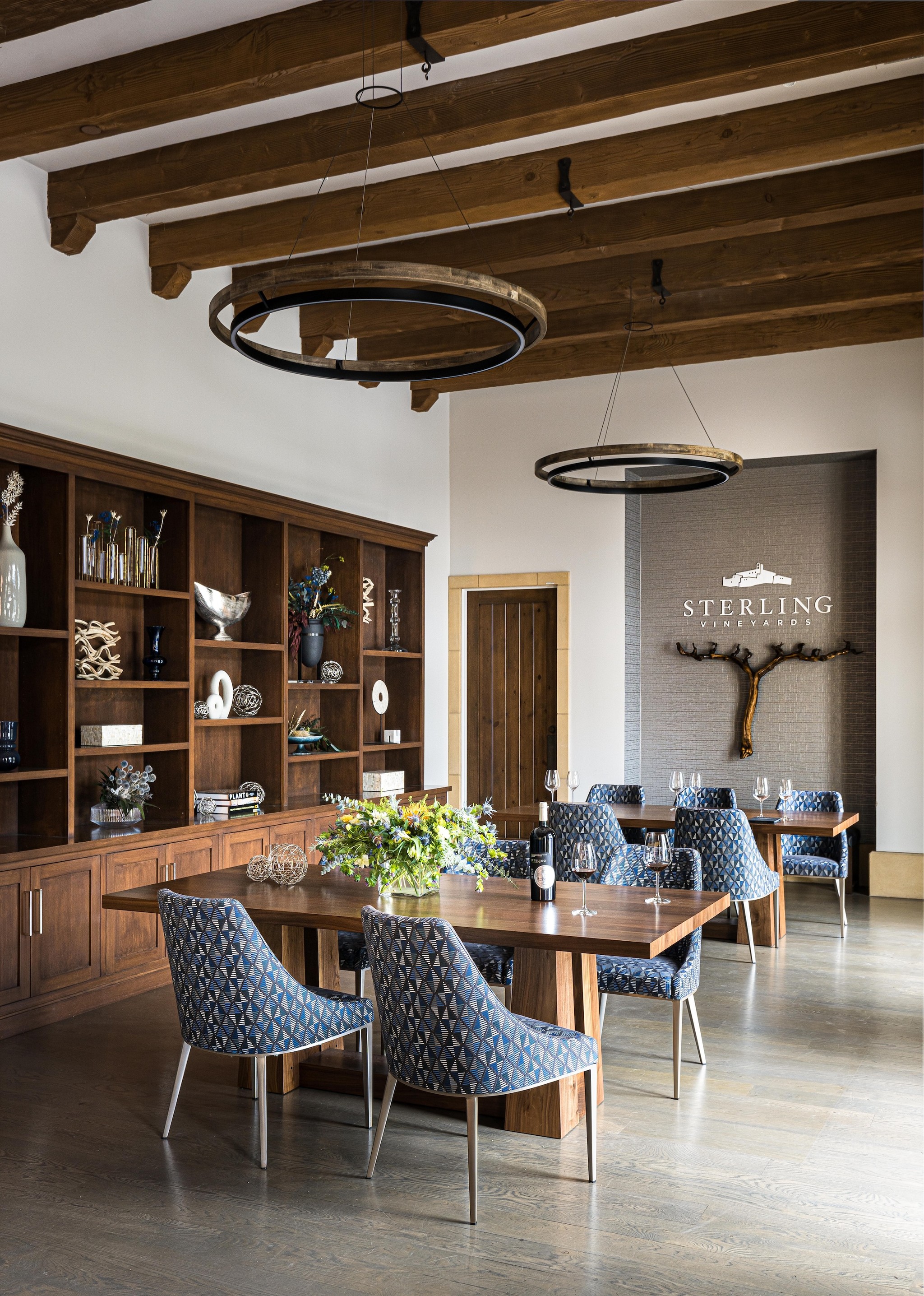 Centric General Contractors Construction and Build California Sterling Vineyards Interior Table Seating