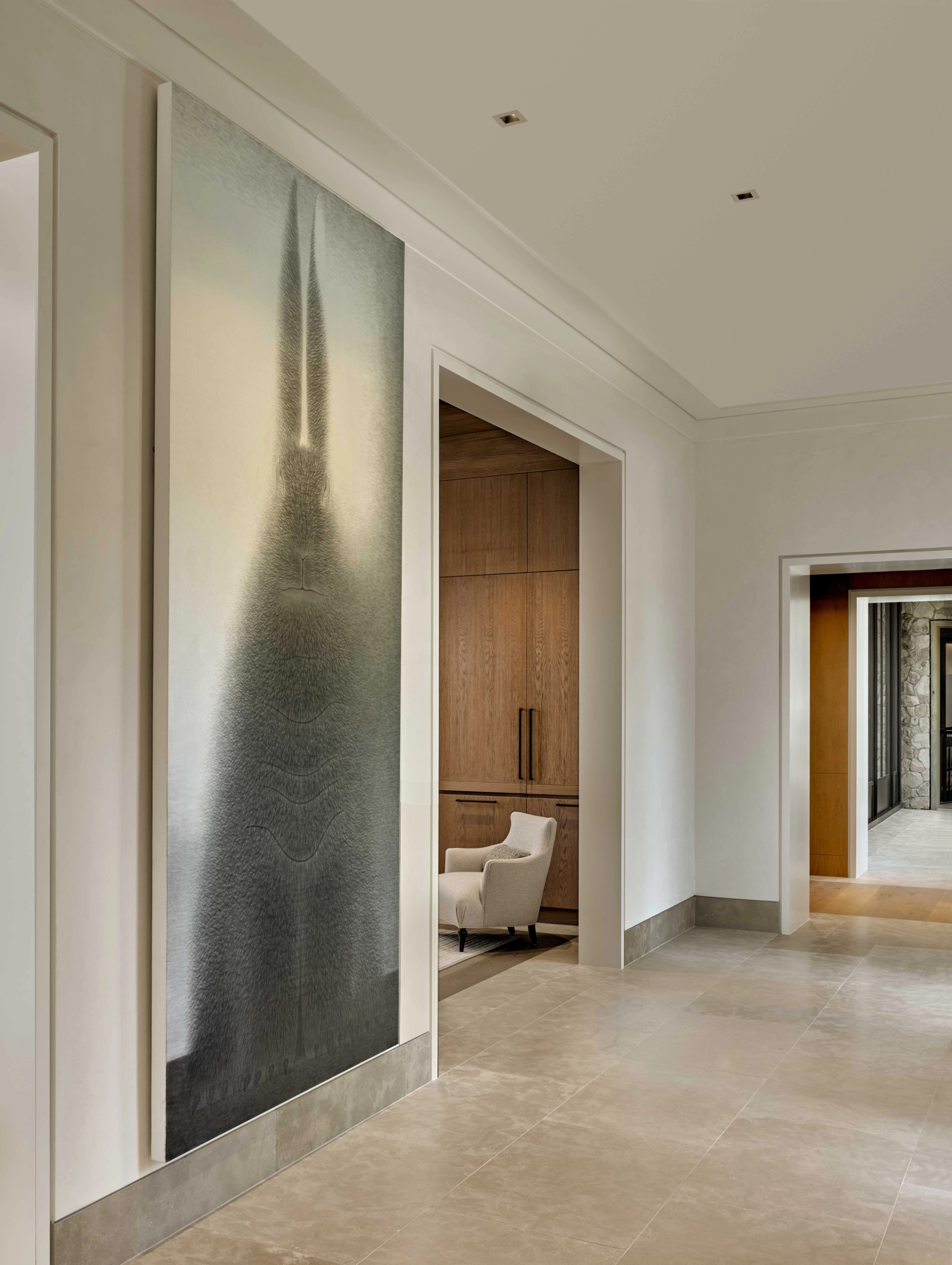 Centric General Contractors Construction and Build California Meadowood Estate Hallway Artwork