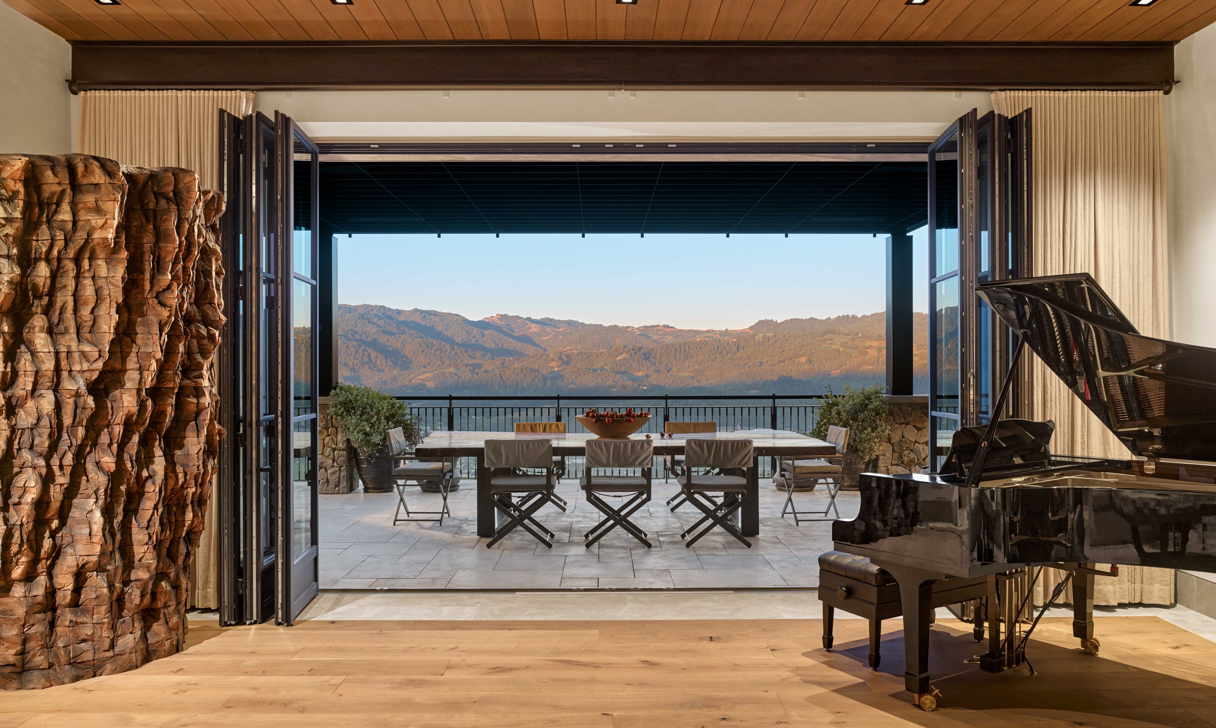 Centric General Contractors Construction and Build California Meadowood Estate Terrace Dining View