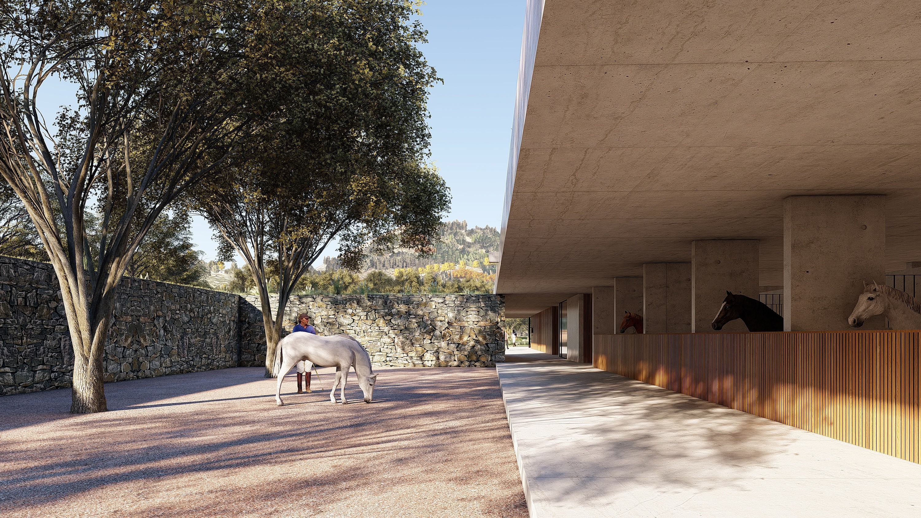 Centric General Contractors Construction and Build California Polo Center Stables Facing Stonewall