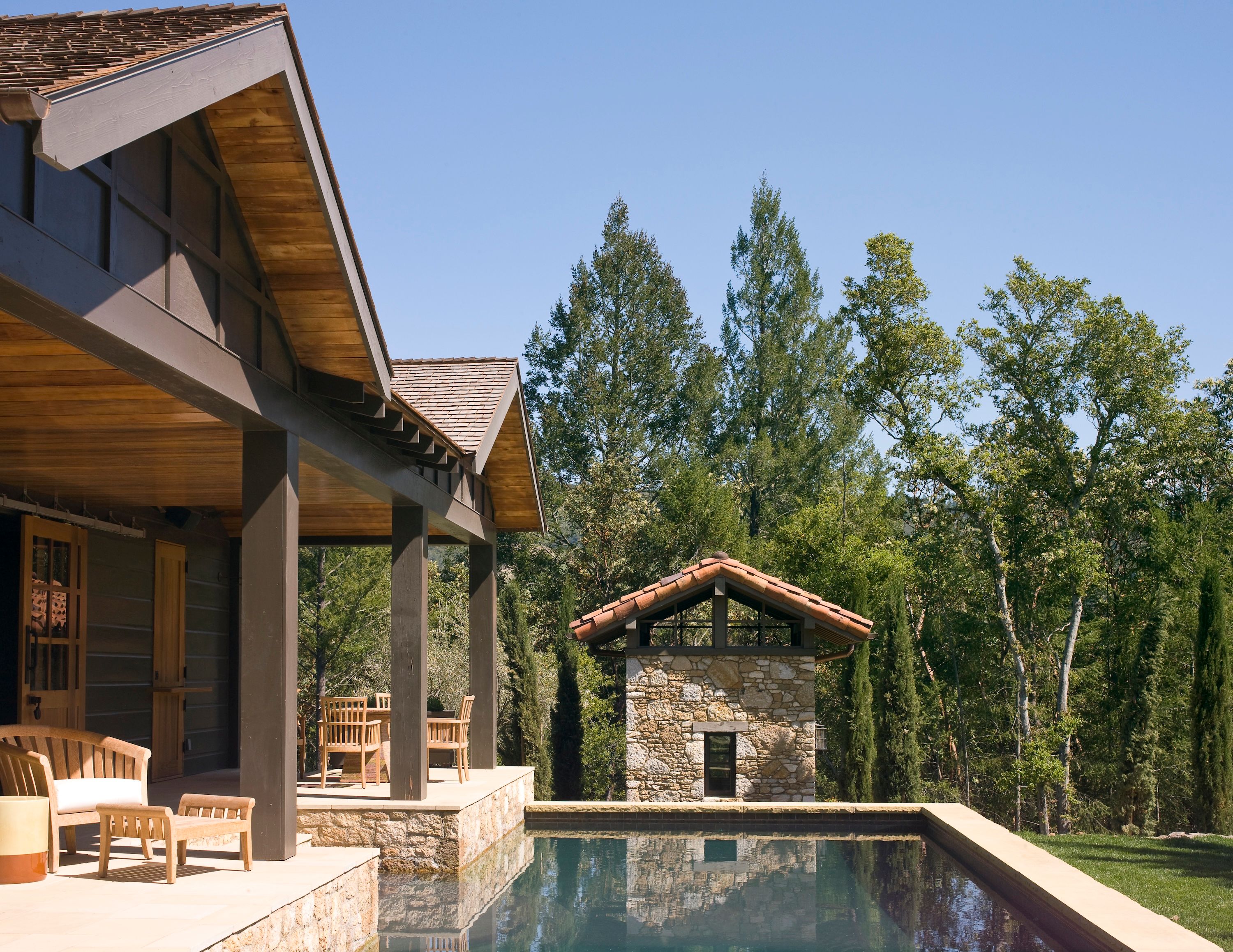 Centric General Contractors Construction and Build California Edwards Residence Exterior Pool Closeup
