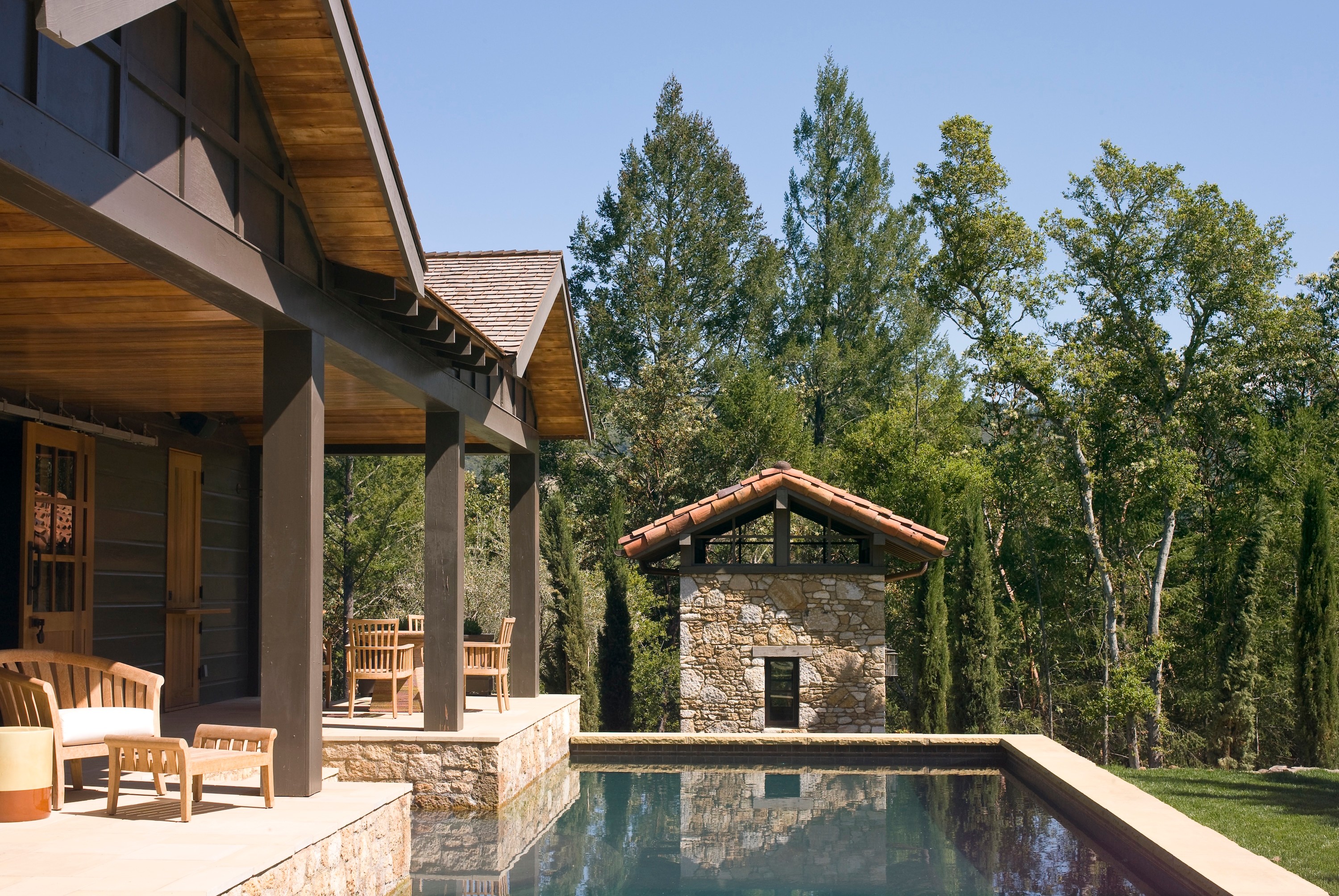 Centric General Contractors Construction and Build California Edwards Residence Exterior Pool Closeup