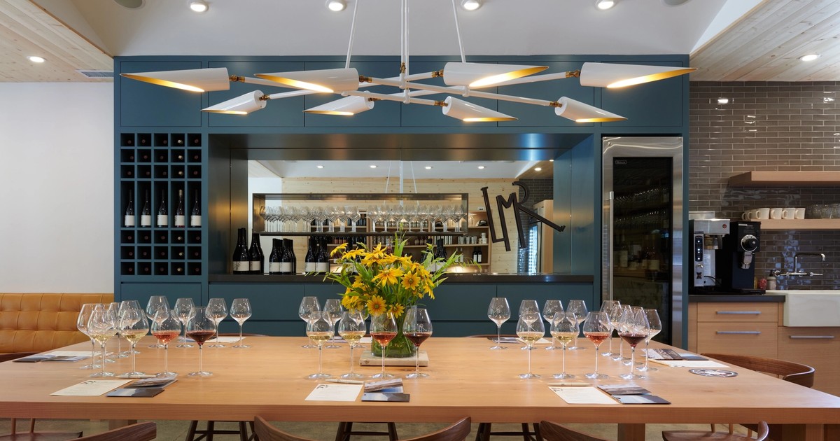 Centric General Contractors Construction and Build California LMR Tasting Room Interior Large Table Barview