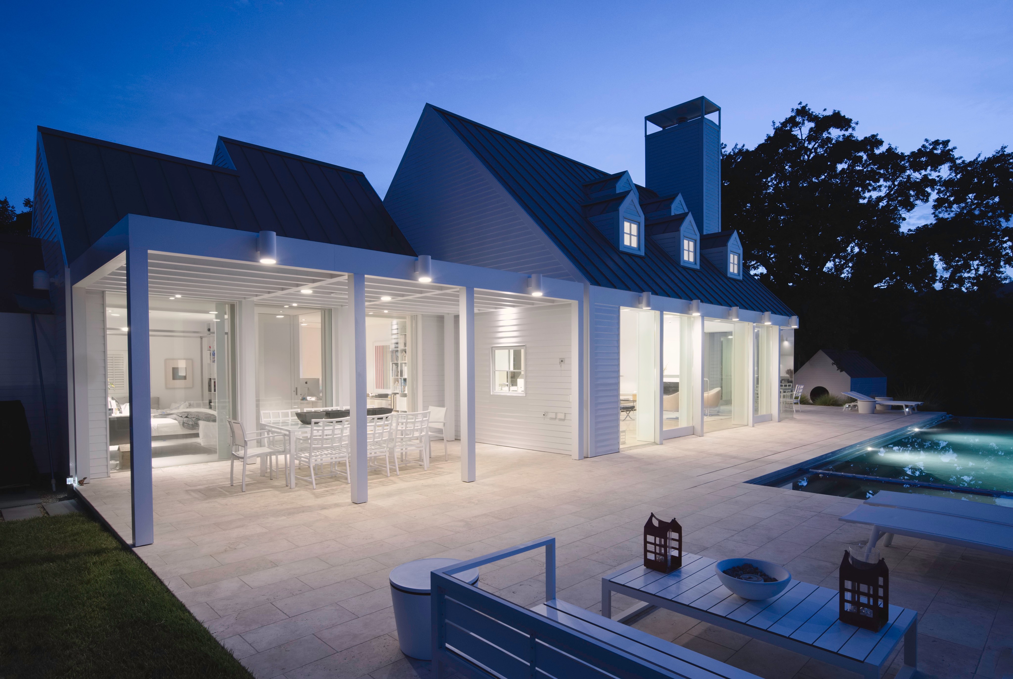 Centric General Contractors Construction and Build California The Birdhouse Exterior Back Pool Leftside