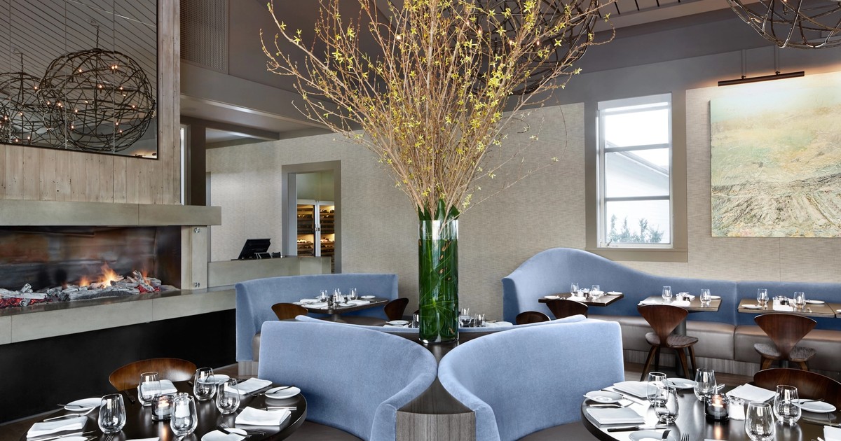 Centric General Contractors Construction and Build California Solage Luxury Resort Renovation Interior Restaurant Table Seating