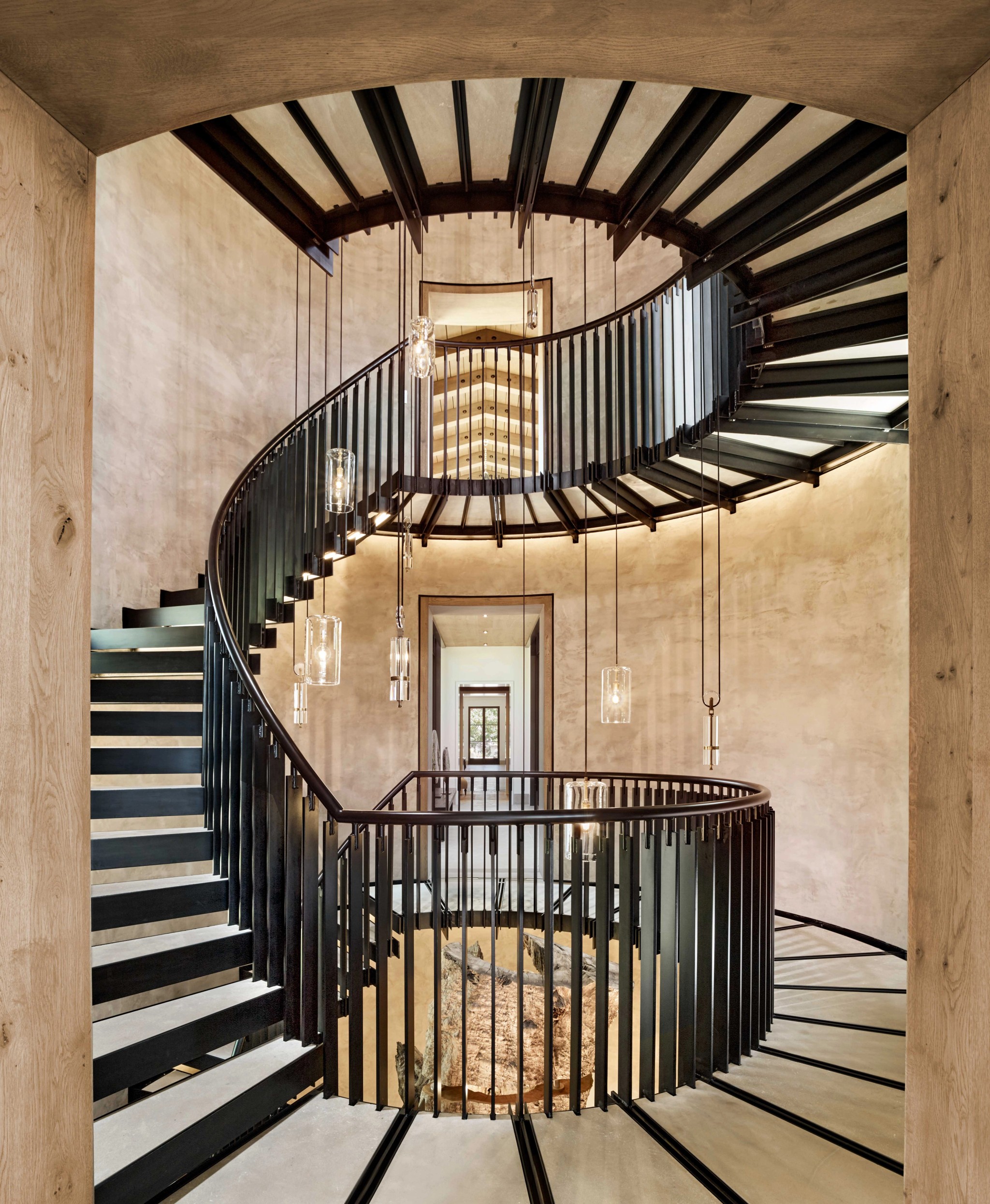 Centric General Contractors Construction and Build California Meadowood Estate Spiral Staircase