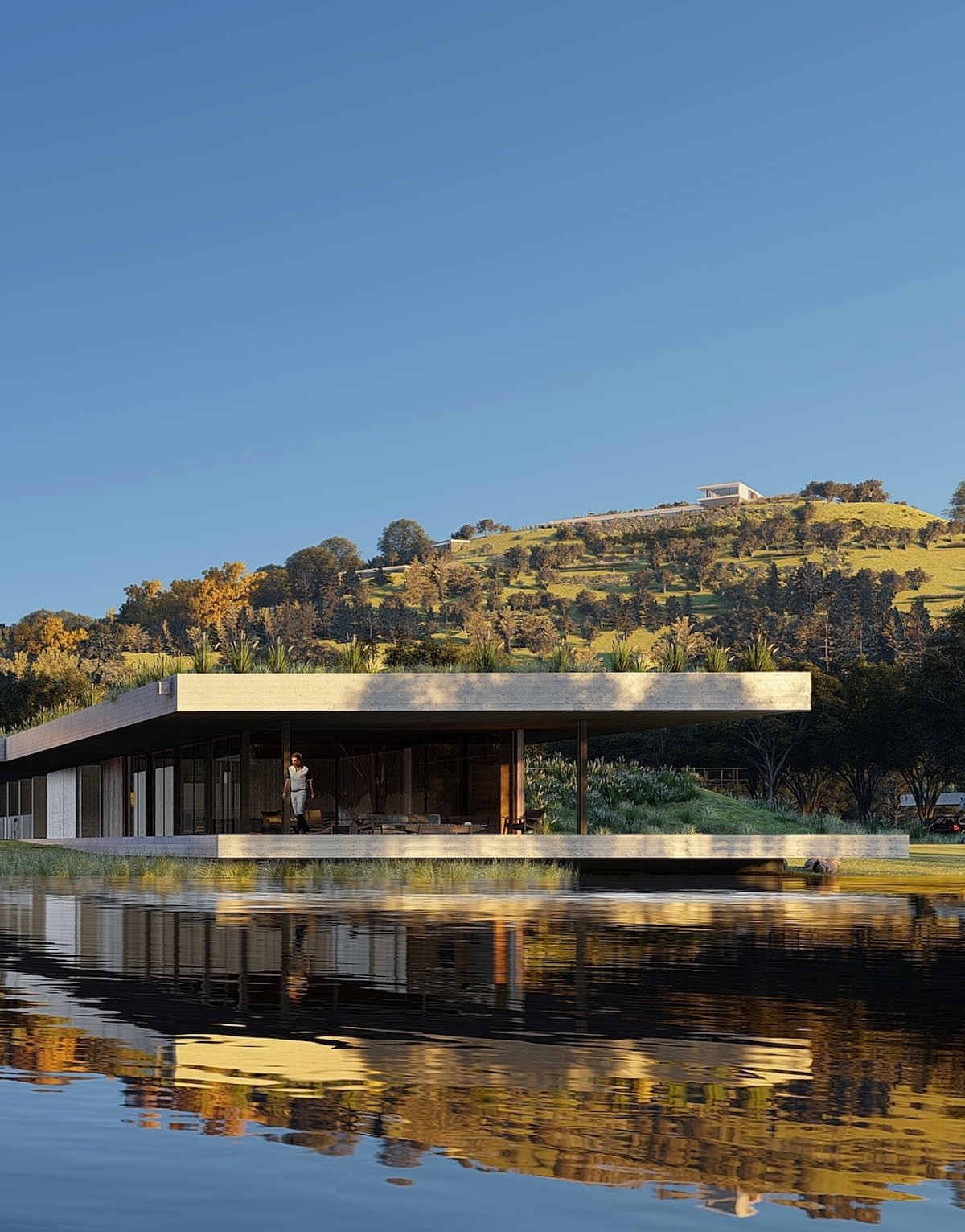 Centric General Contractors Construction and Build California Polo Center Exterior View with Lake copy