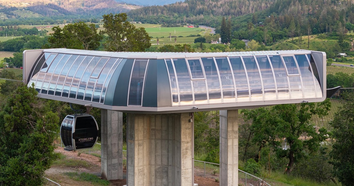 Centric General Contractors Construction and Build California Sterling Vineyards Exterior Cablecar Station