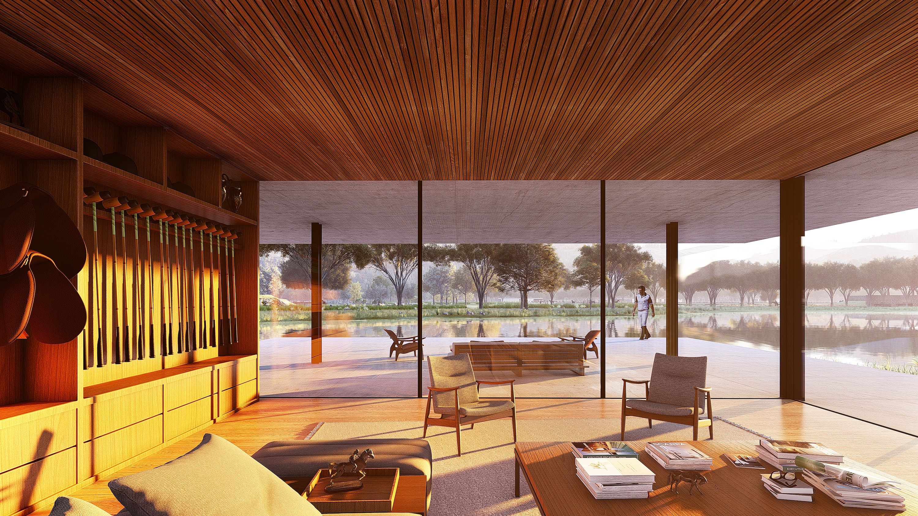 Centric General Contractors Construction and Build California Polo Center Covered Indoor Lounge