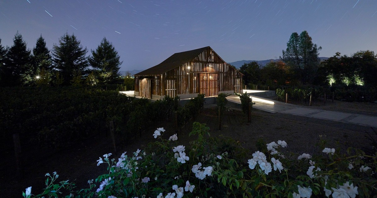Centric General Contractors Construction and Build California Big Ranch Road Matthew Millman Photography Exterior Nighttime