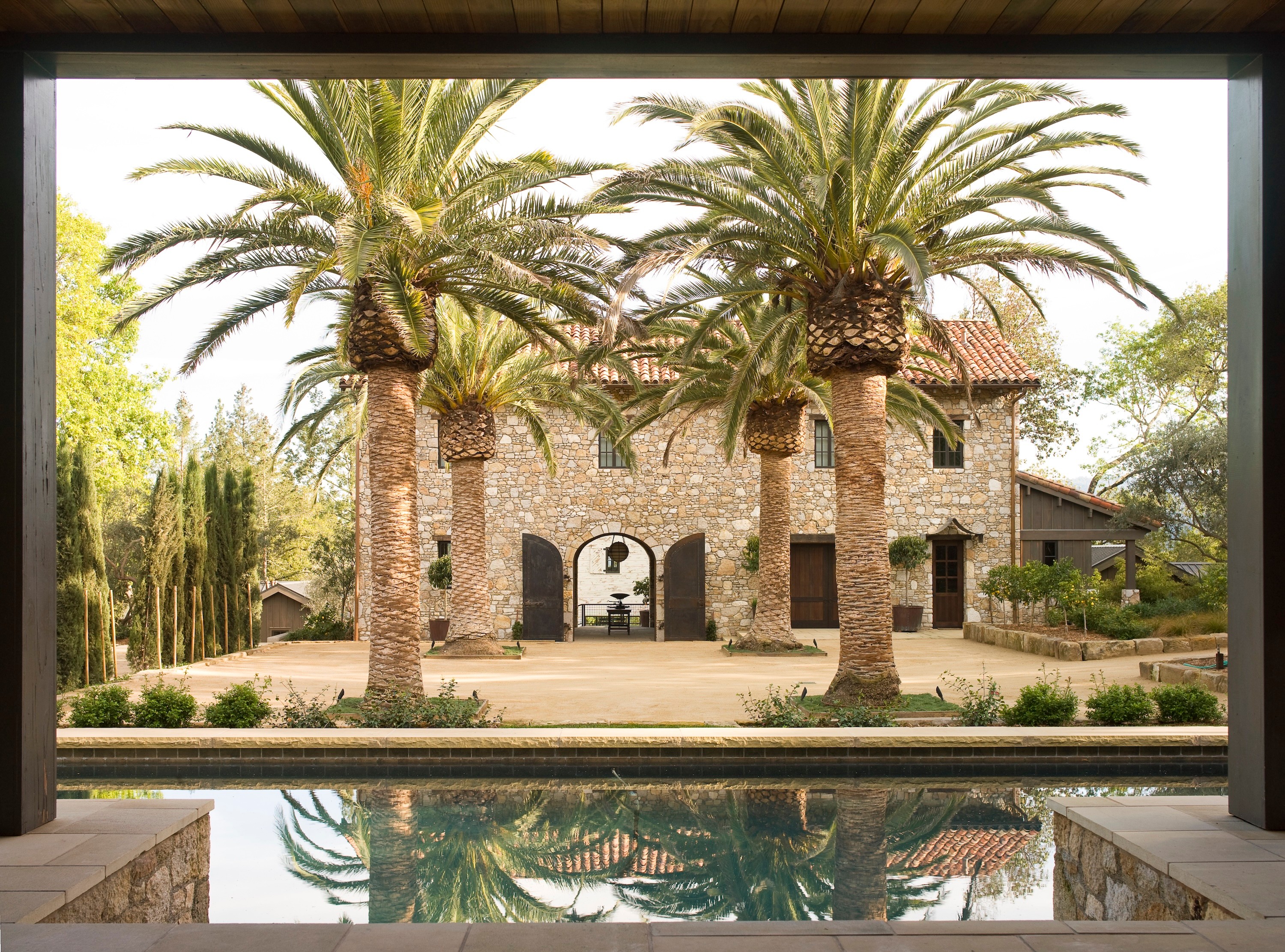Centric General Contractors Construction and Build California Edwards Residence Exterior Pool Palmtrees