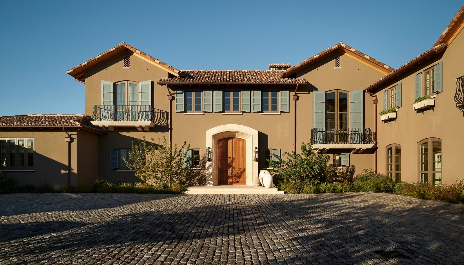 Centric Building California Soda Canyon Mediterranean Exterior Front Wide View