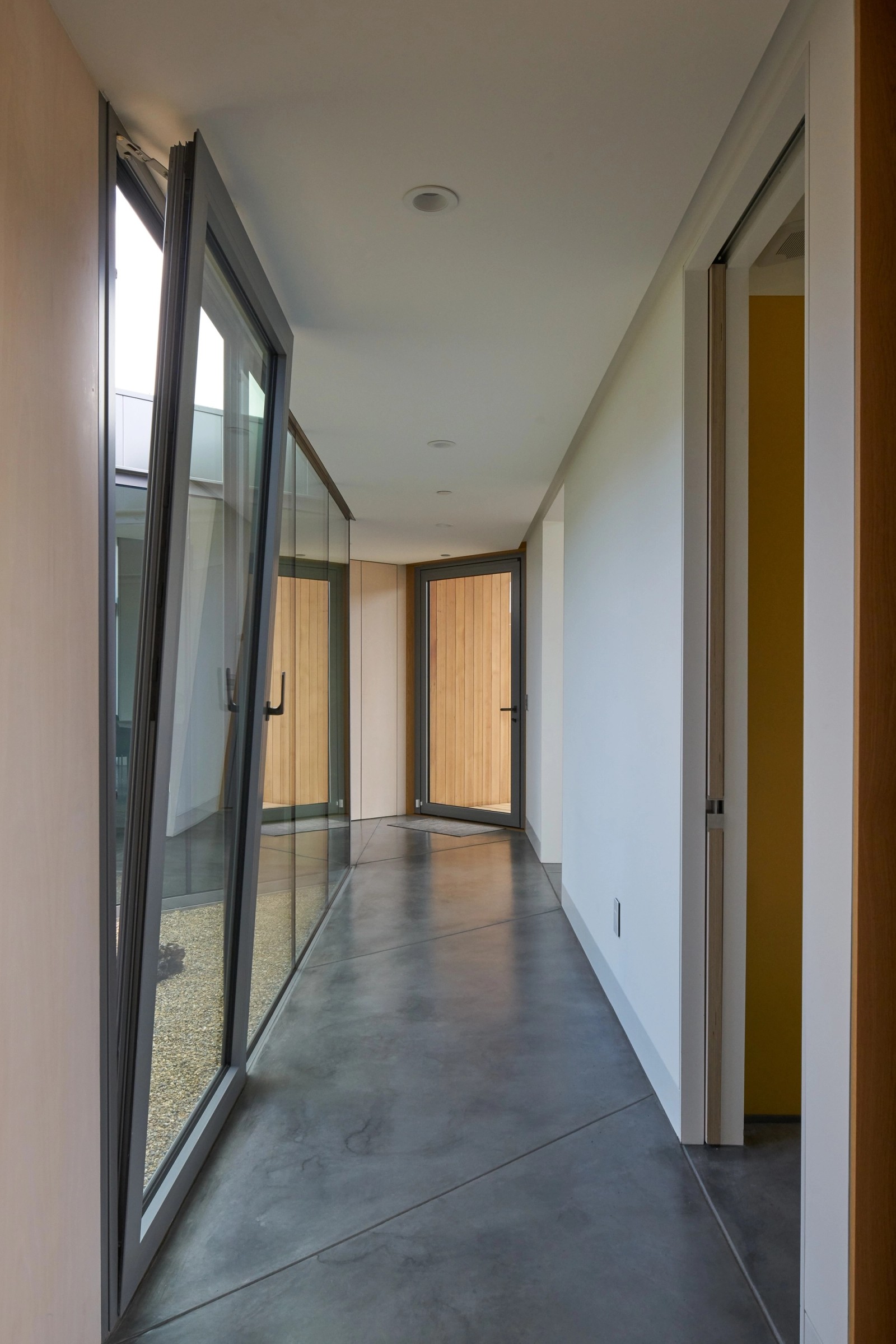 Centric General Contractors Construction and Build California Lake Berryessa Interior Hallway Window Open