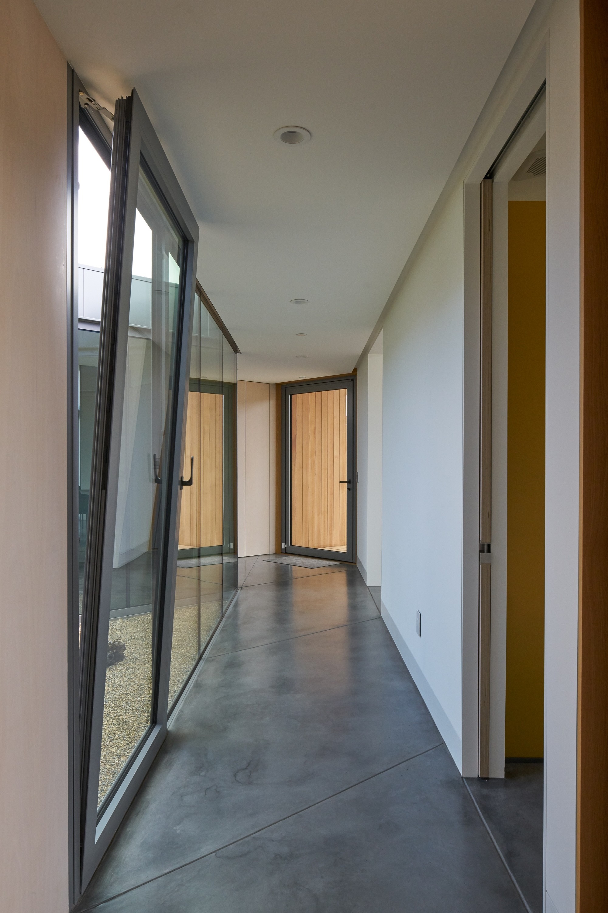 Centric General Contractors Construction and Build California Lake Berryessa Interior Hallway Window Open