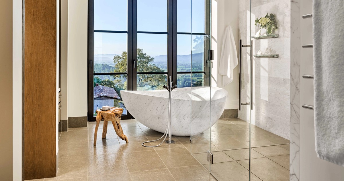 Centric General Contractors Construction and Build California Meadowood Estate Bathroom Tub