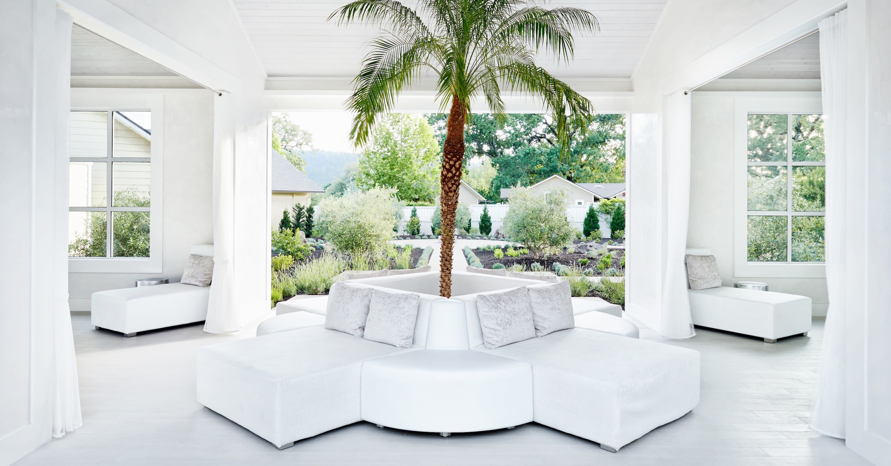 Centric General Contractors Construction and Build California Solage Luxury Resort Renovation Relaxation Room Circular Seating Cropped