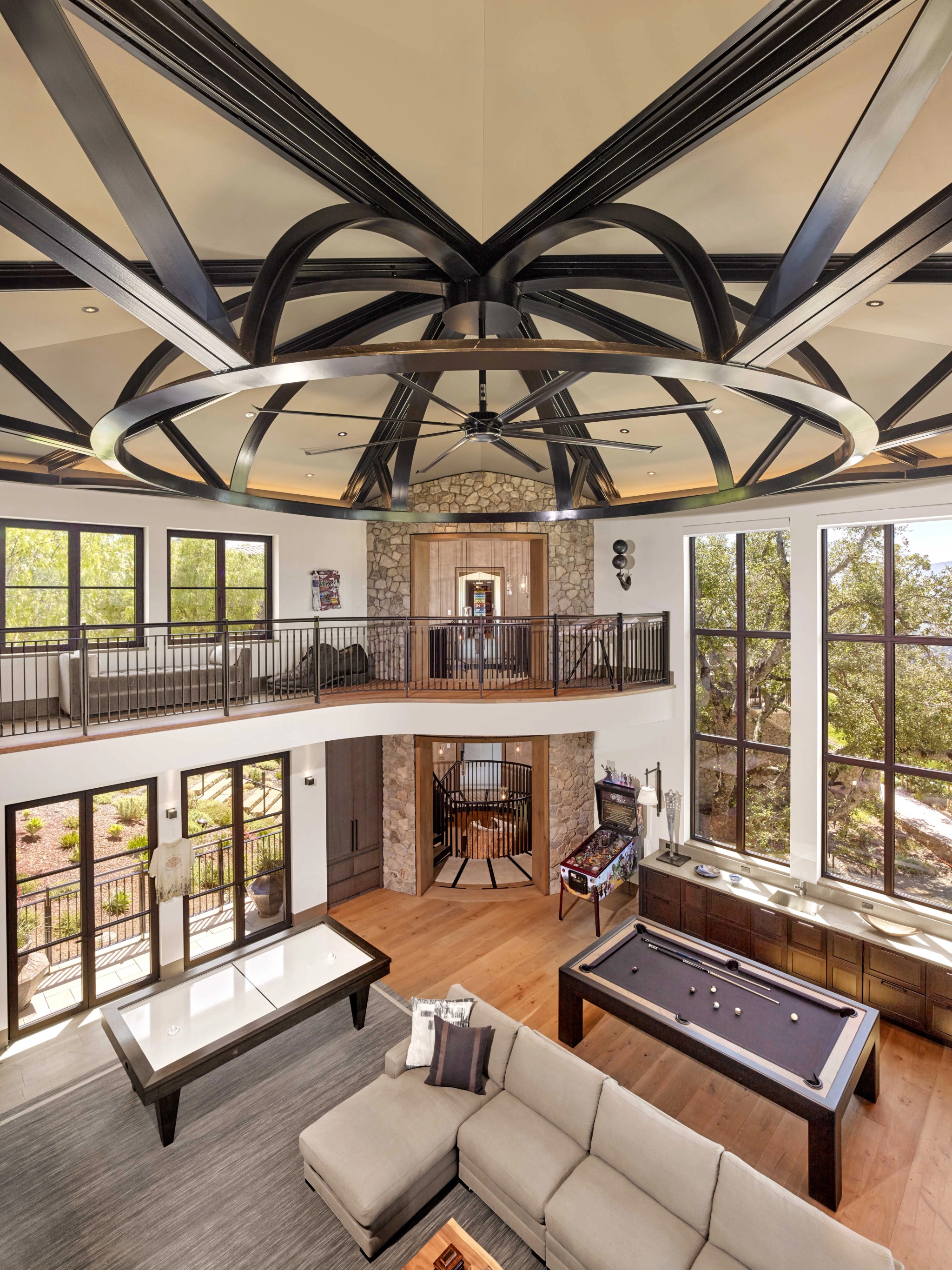 Centric General Contractors Construction and Build California Meadowood Estate Gameroom Aerialview
