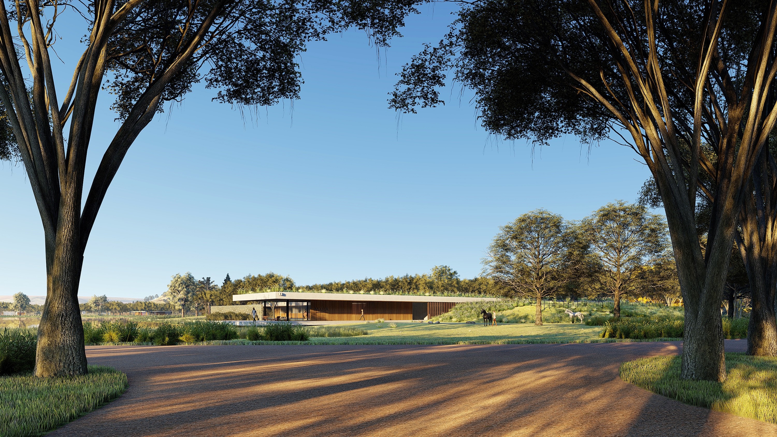 Centric General Contractors Construction and Build California Polo Center Exterior Driveway