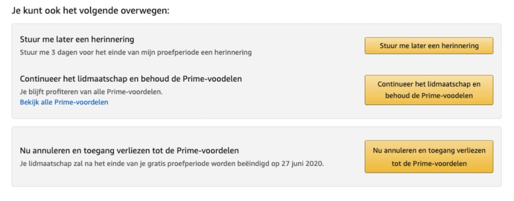 Amazon EU sarl opzeggen