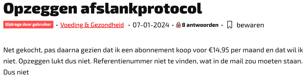 Ervaring gebruiker Afslankprotocol