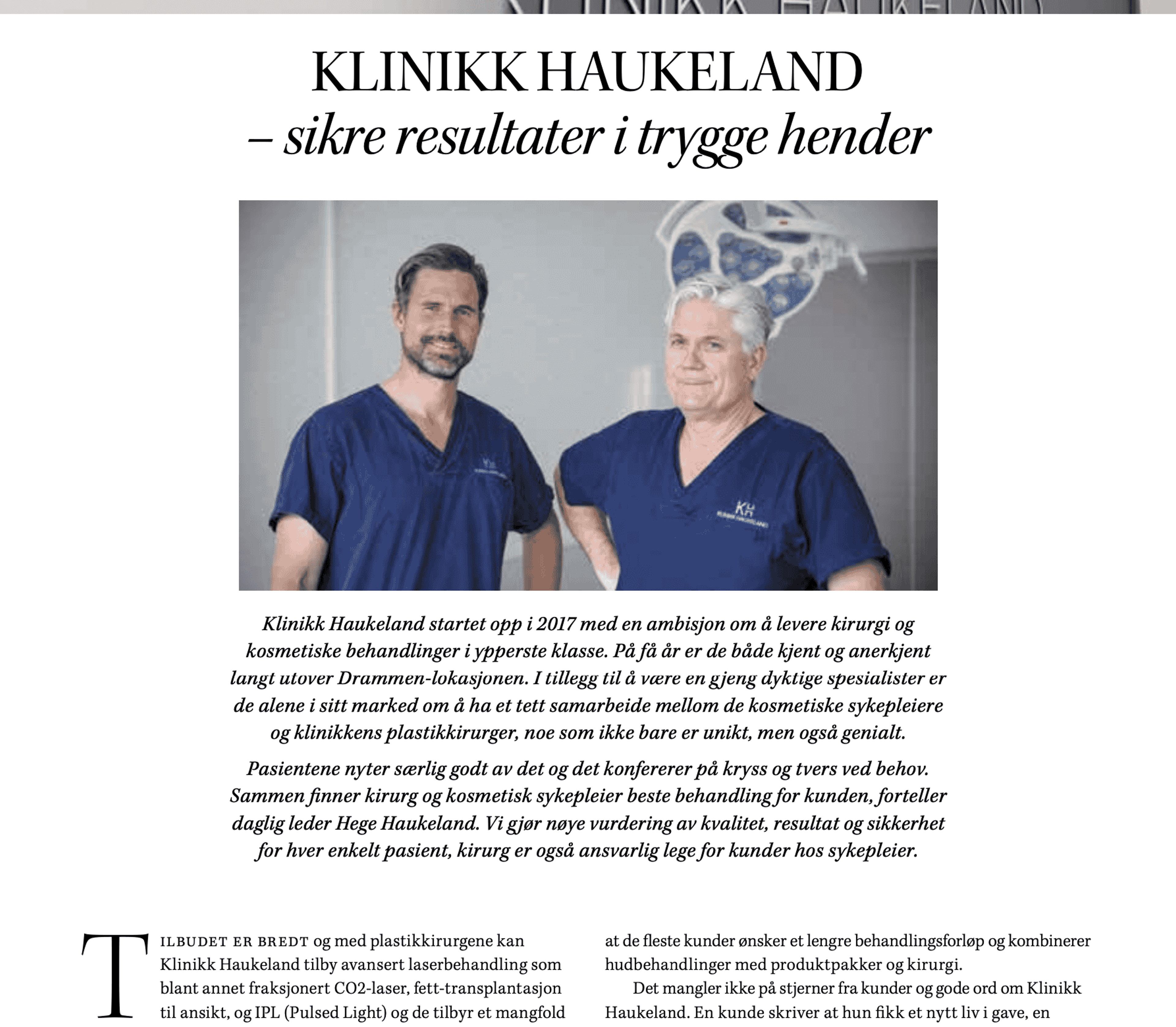 Månedens klinikk hos Innovell Beauty