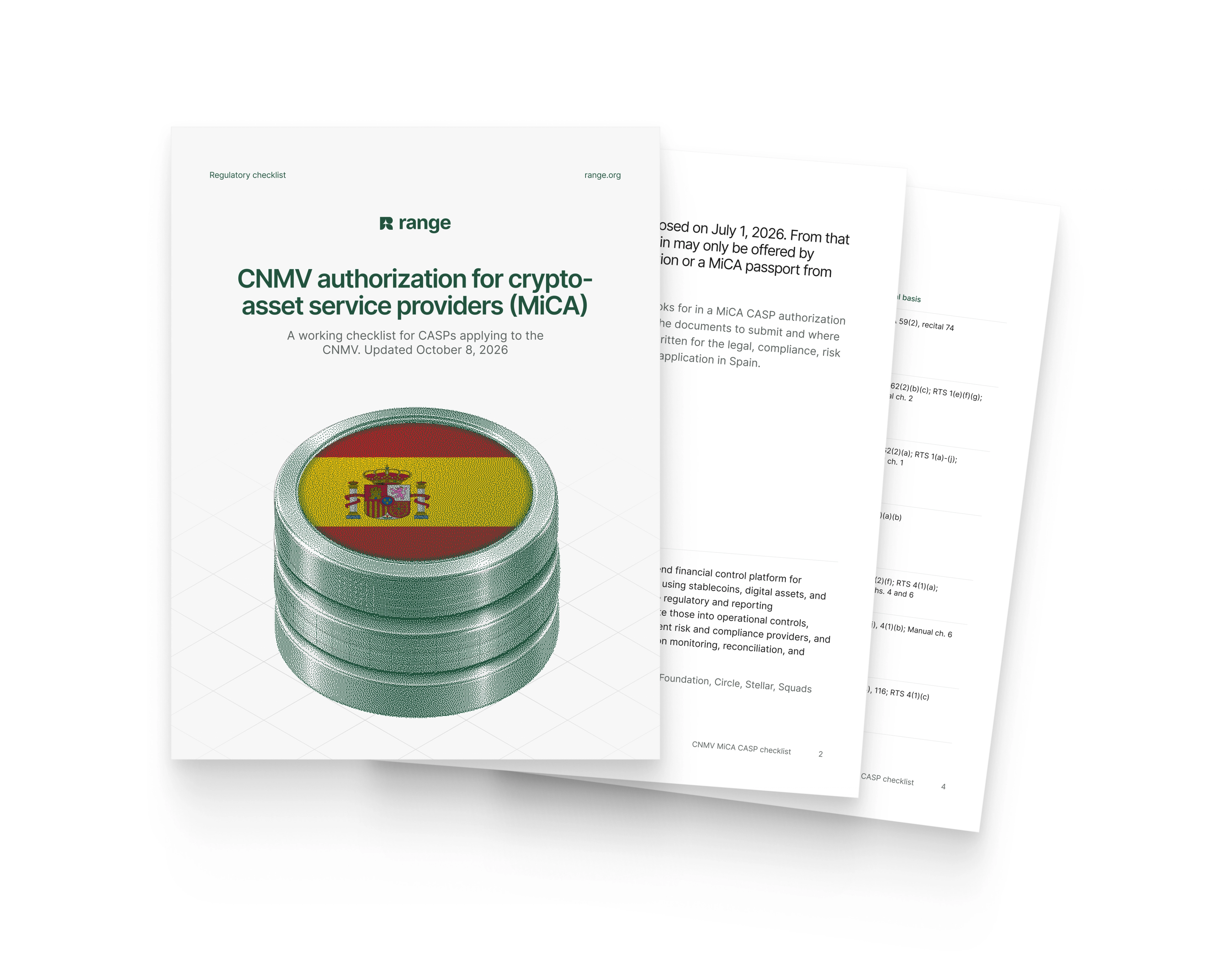 CNMV MiCA authorization checklist for CASPs in Spain report cover