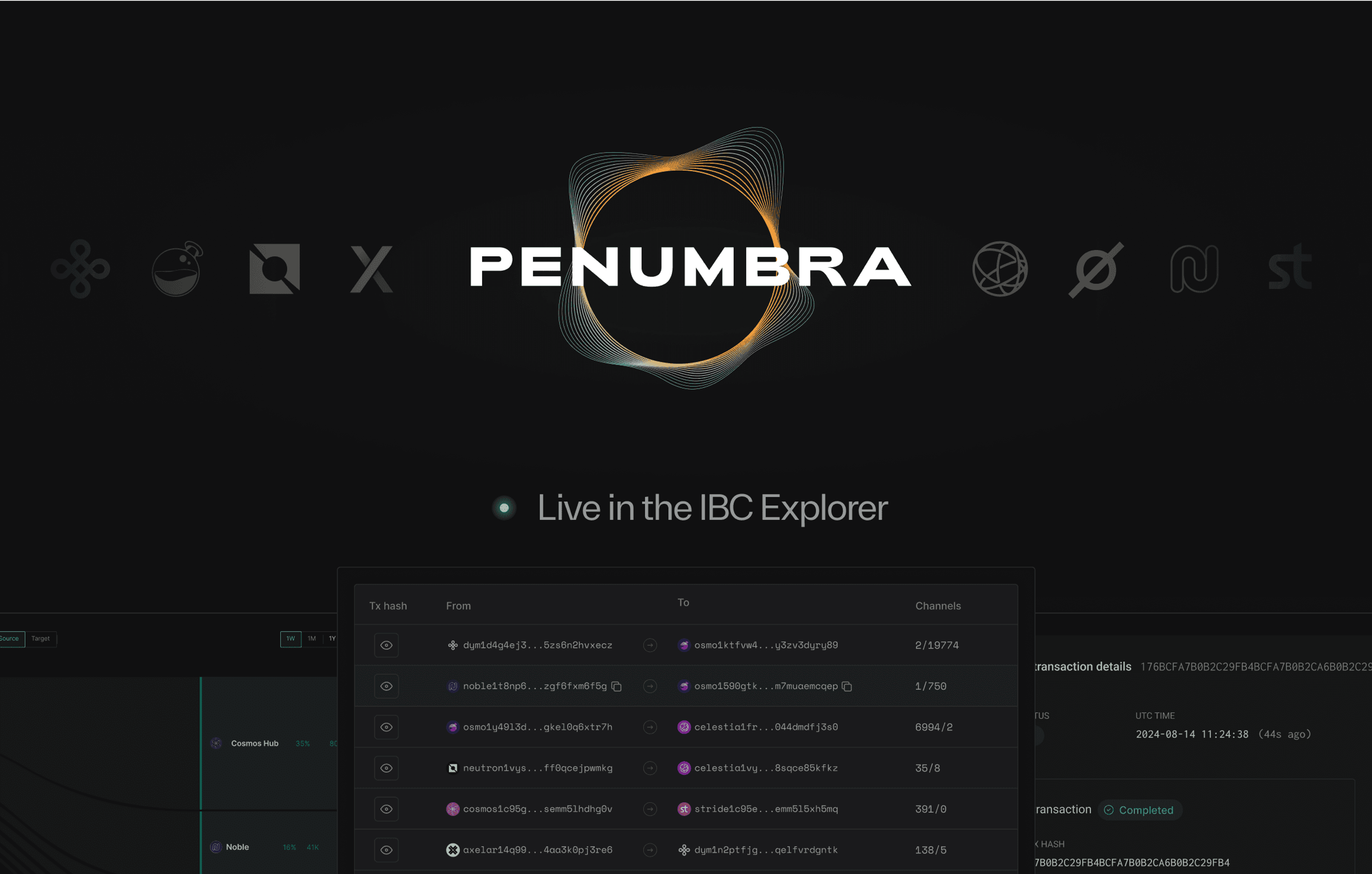 Penumbra is now live in Range's IBC Explorer