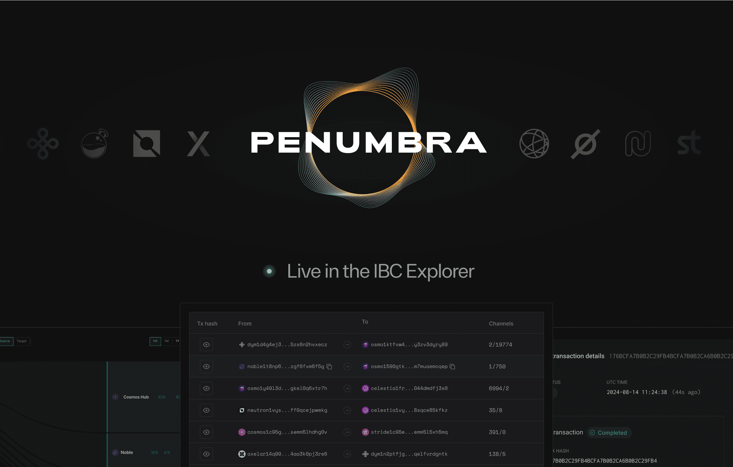 Penumbra is now live in Range's IBC Explorer