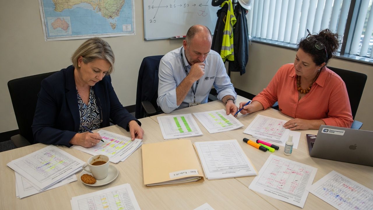 Procurement team evaluating a staffing RFP submission