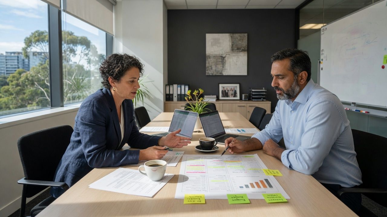 Talent acquisition business partner meeting with hiring managers