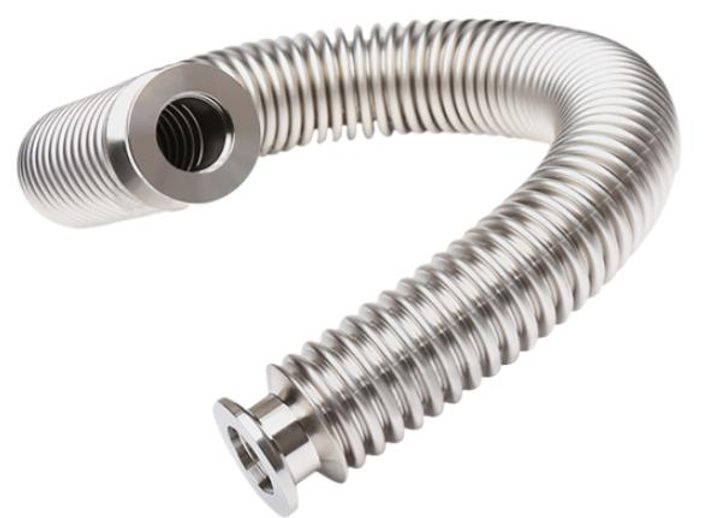Corrugated SUS 304 flexible vacuum hose with KF flange ends