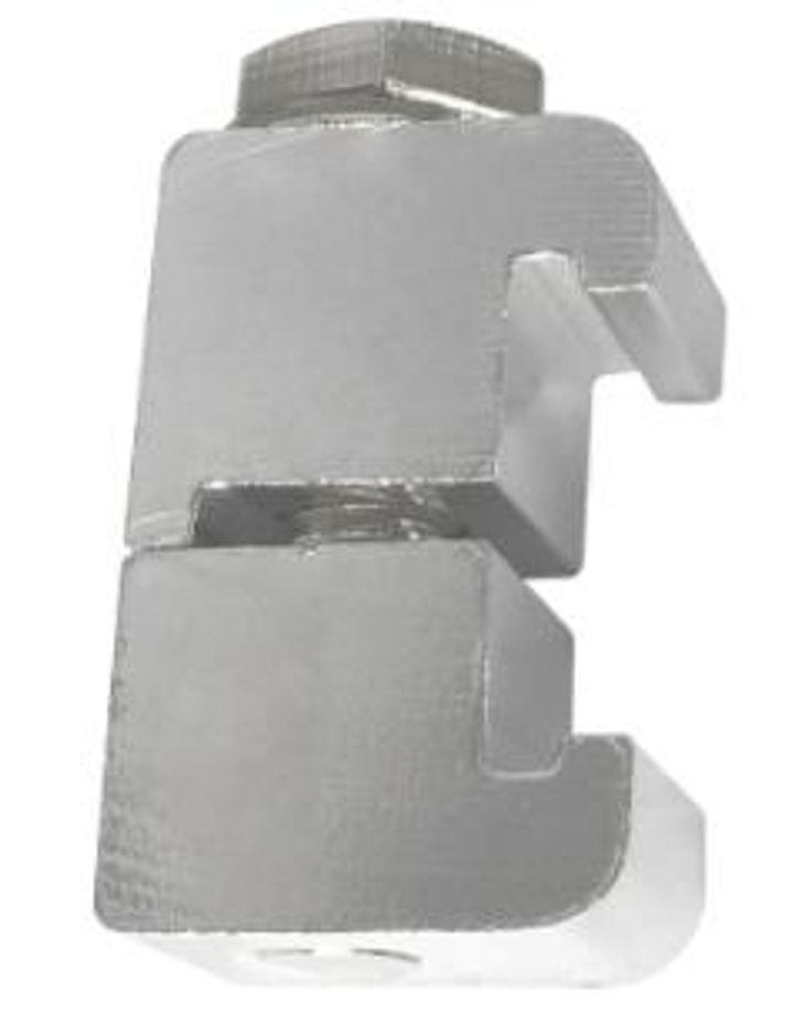 Aluminium single-claw clamp for an ISO vacuum flange