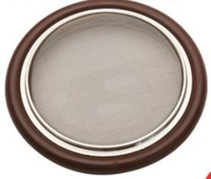 KF vacuum centering ring with an 80-mesh protective screen