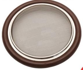 KF vacuum centering ring with an 80-mesh protective screen