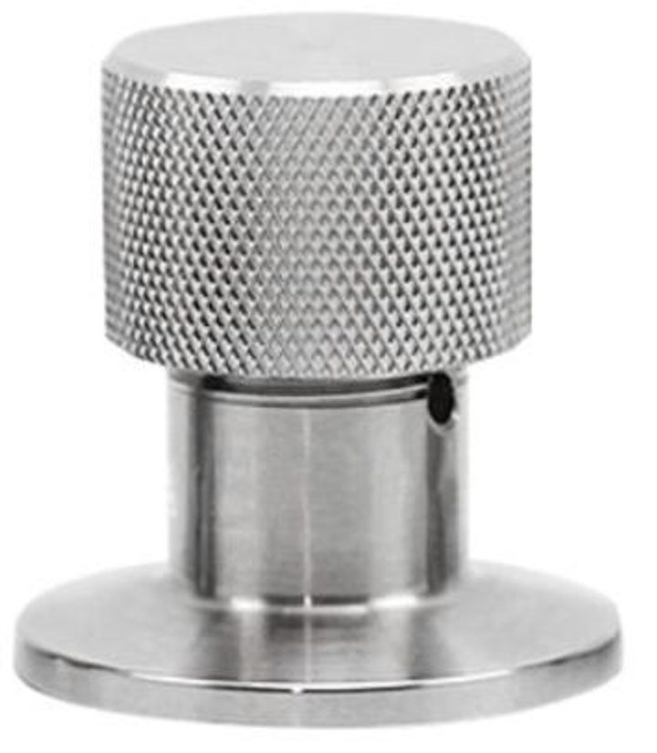 Compact exhaust valve with a KF vacuum flange connection