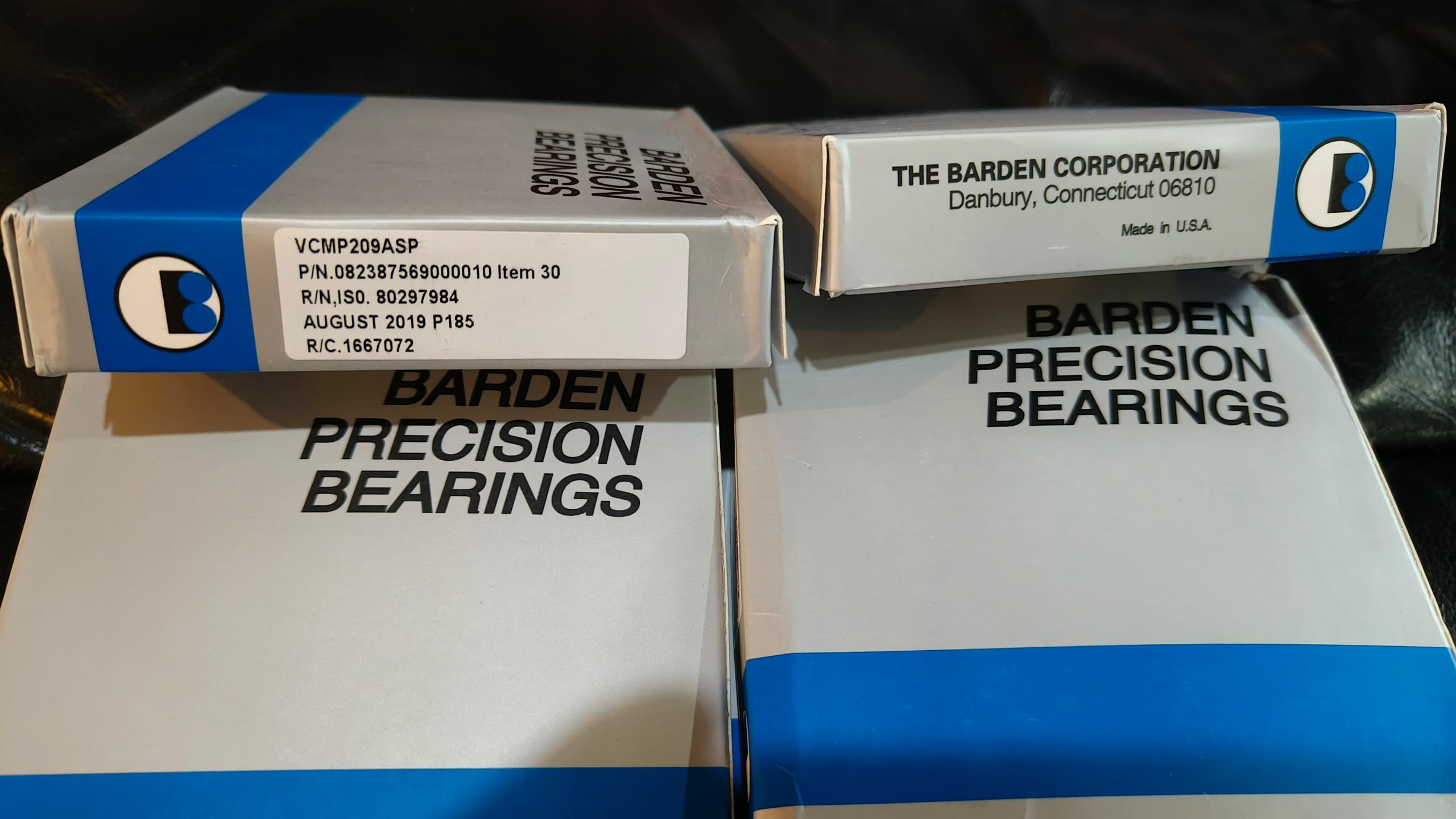 Barden precision bearing packaging labelled VCMP209ASP