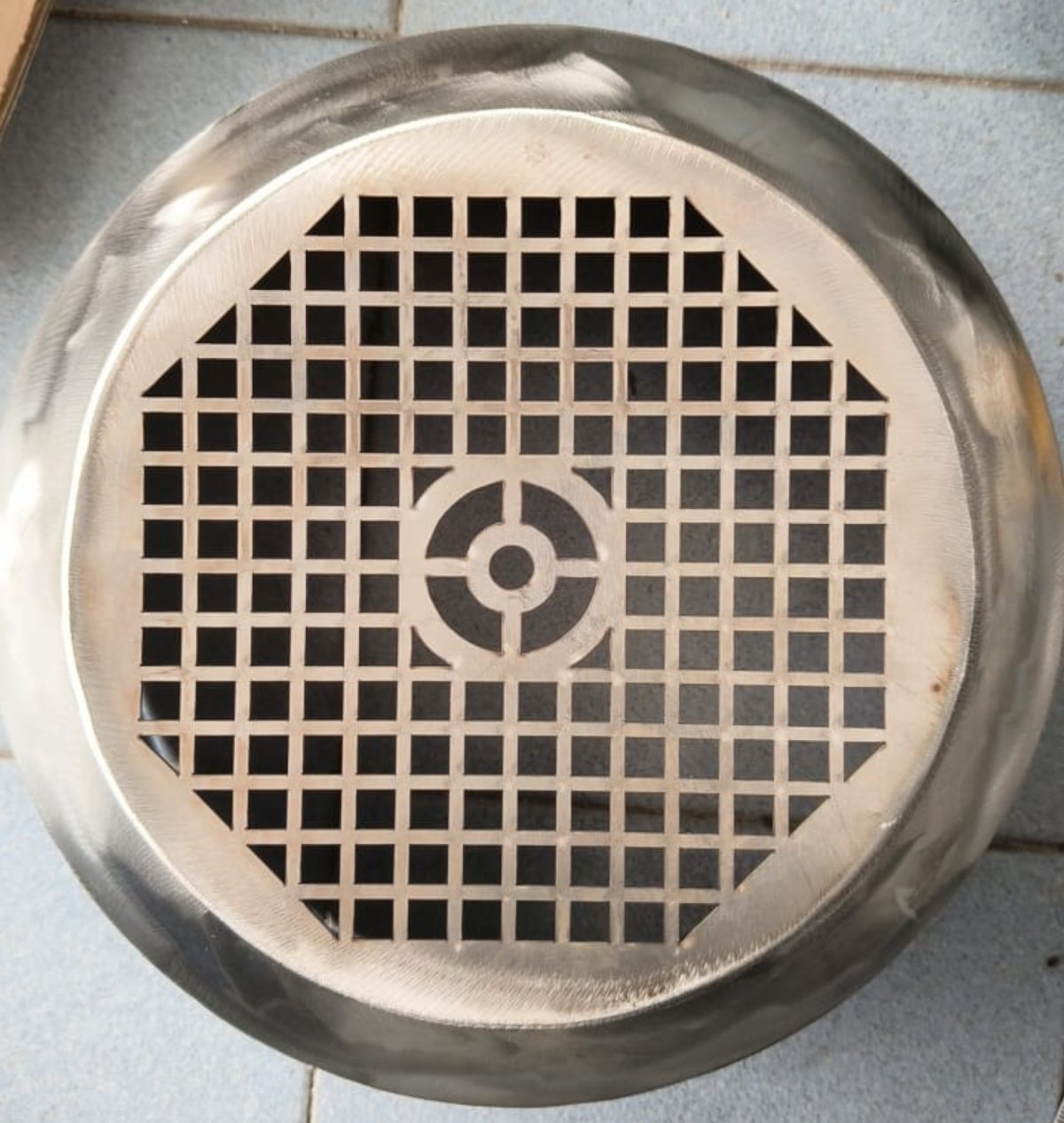 Finished stainless-steel replacement motor cover