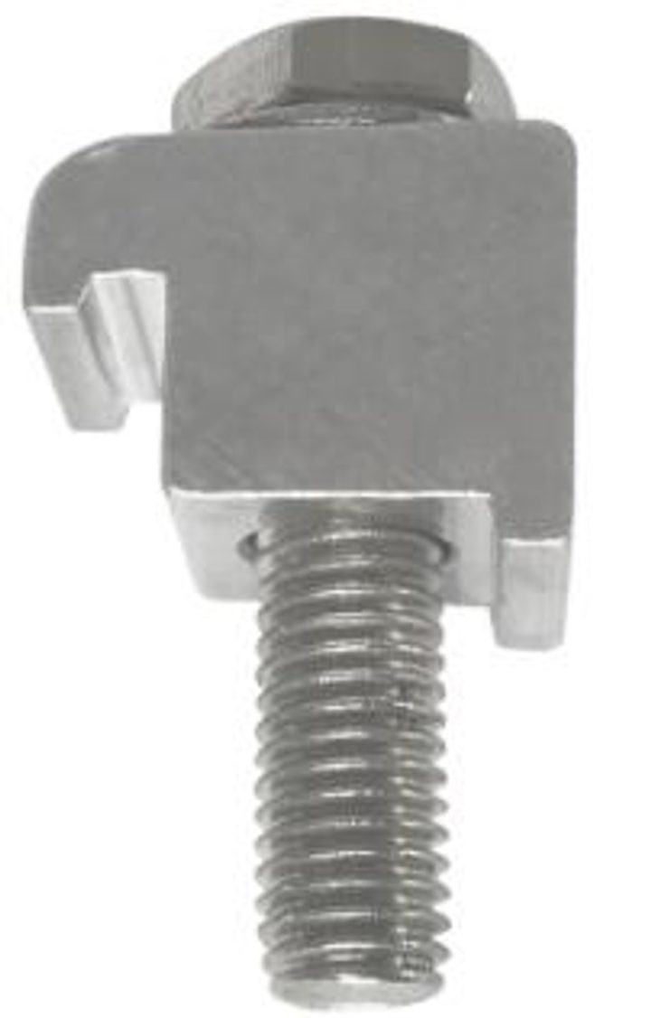 Aluminium double-claw clamp for an ISO vacuum flange