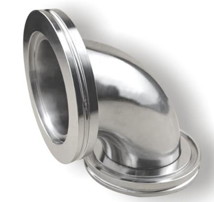 SUS 304 elbow fitting for an ISO vacuum line