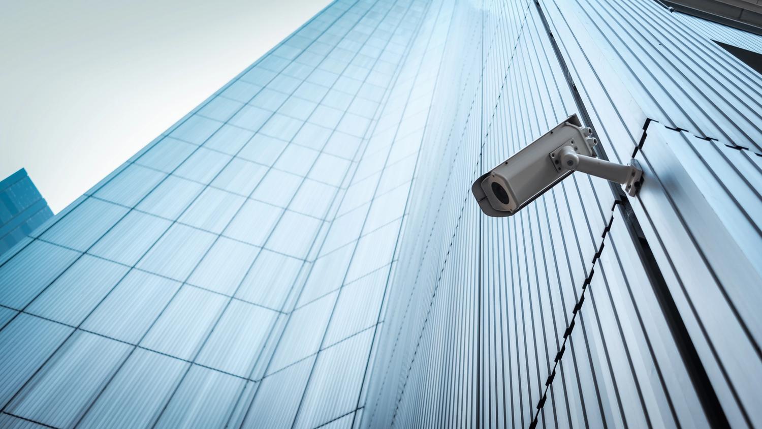security camera on skyscraper