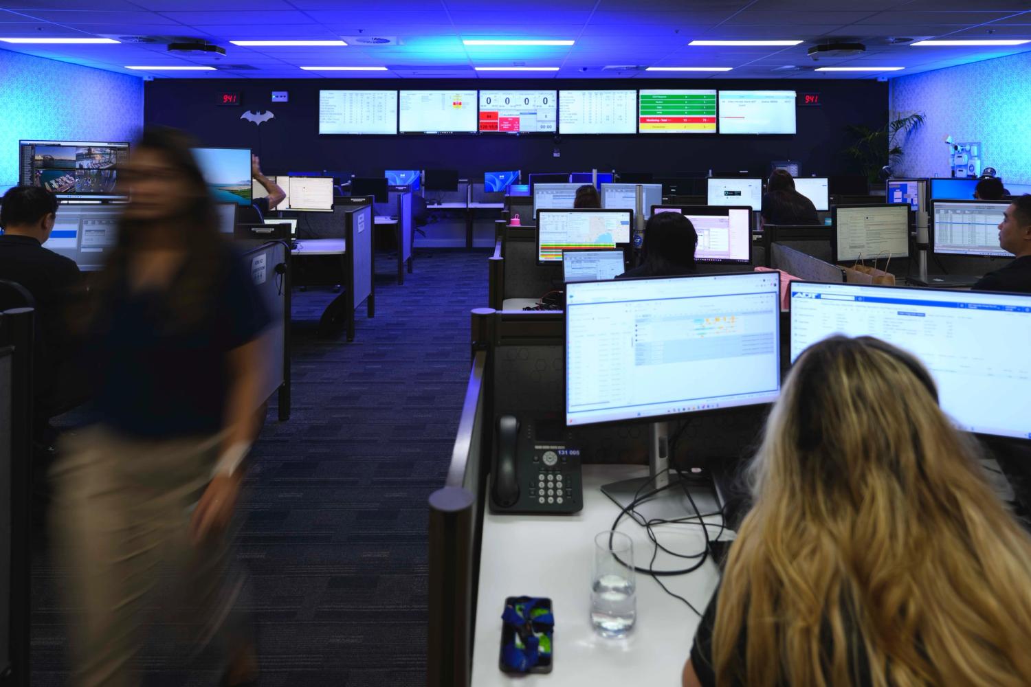Monitoring room staff