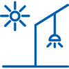 Diagram of part of a house and the sun