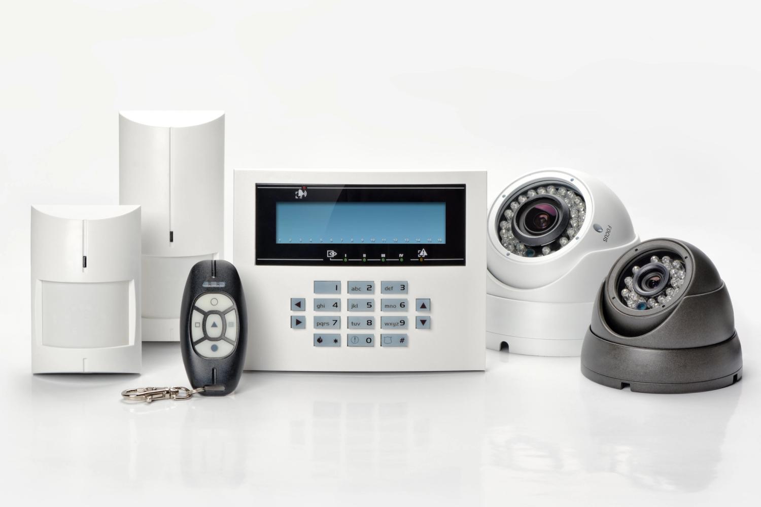 A collection of security devices.