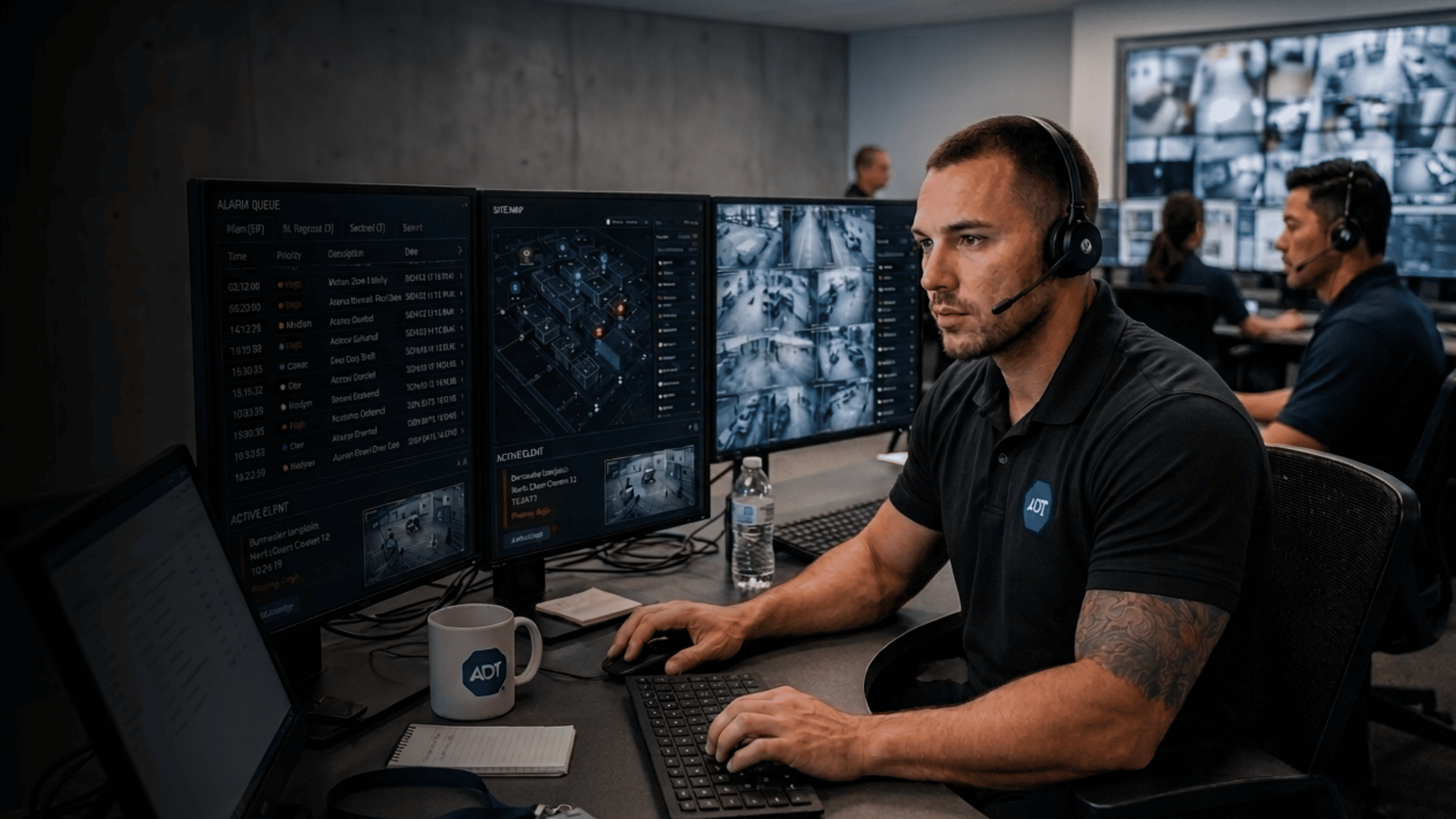ADT Security monitoring room