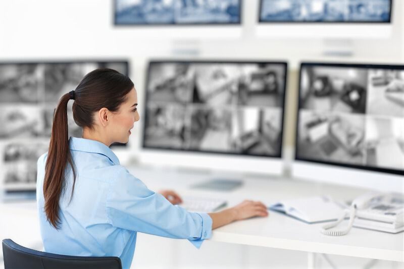 Lady watching video